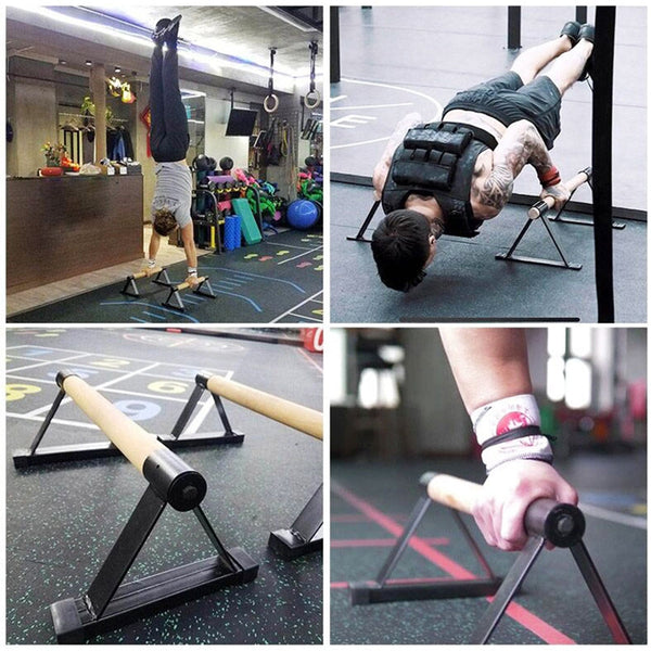 1 Pair Parallettes Set Push Up Parallel Bar Stretch Double Rod Stand Fitness Push Up Stands