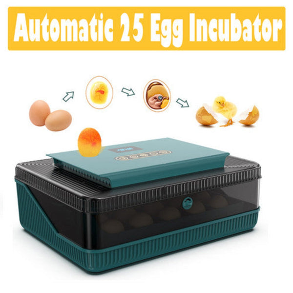 Digital Led Fully Automatic 25 Egg Incubator Hatch Turning Chicken Eggs Poultry Incubators