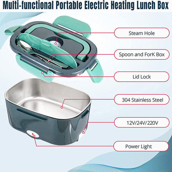 Electric Lunch Box Food Warmer Portable Leakproof Car Home Picnic Lunchboxes