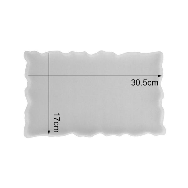 Large Safe Silicone Tray Mould Artist Mold Irregular Coaster Resin Craft Diy + 2 Handles Soap Moulds