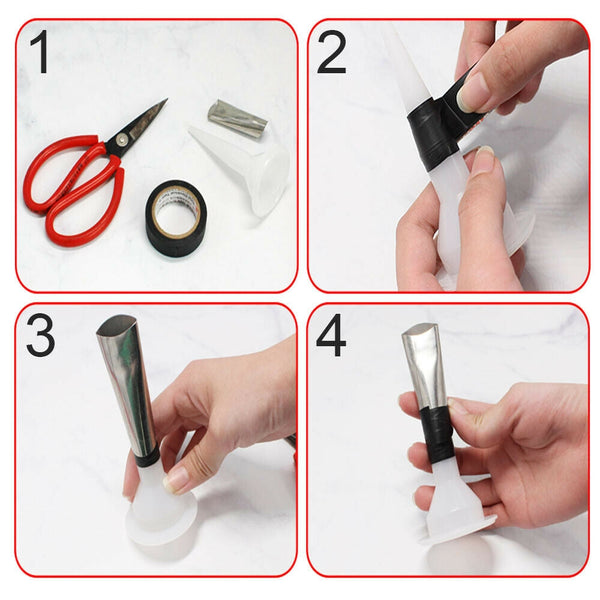 17 Caulking Finisher Nozzle Applicator Sealant Finishing Scraper Tools