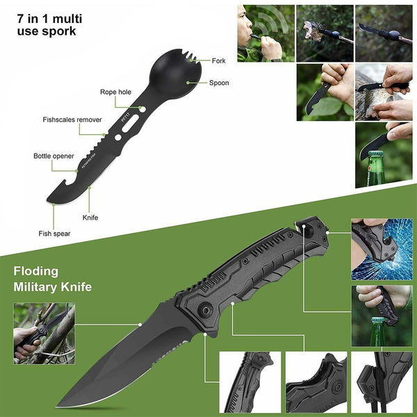 Tactical Emergency Survival Kit Outdoor Sports Hiking Camping Sos Tool Equipment Other Emergency Equipment