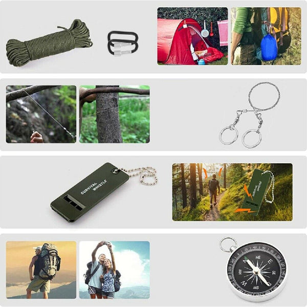 Tactical Emergency Survival Kit Outdoor Sports Hiking Camping Sos Tool Equipment Other Emergency Equipment