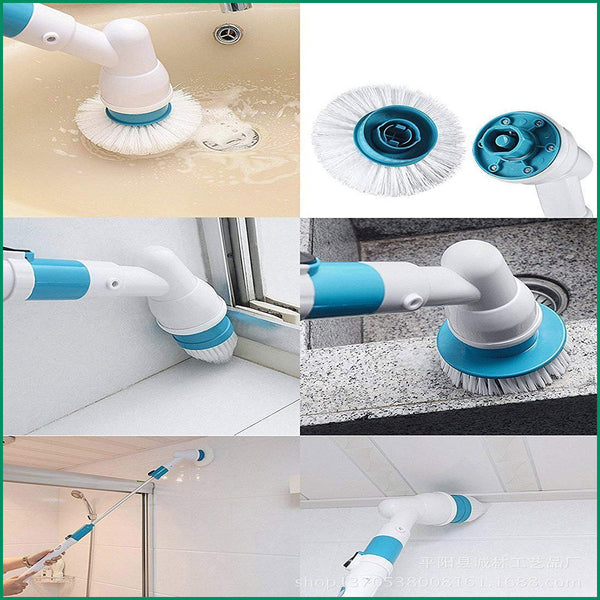 Electric Cordless Spin Scrubber Super Power Turbo Clean Brush Cleaning Brushes