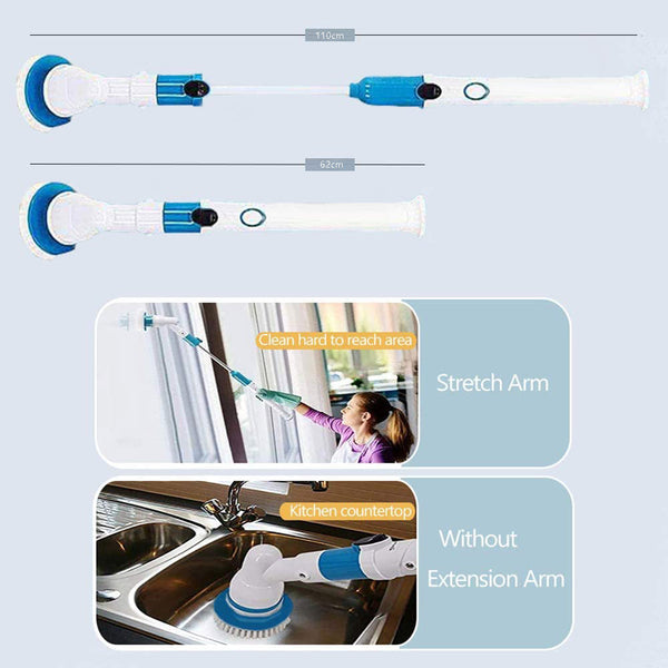 Electric Cordless Spin Scrubber Super Power Turbo Clean Brush Cleaning Brushes