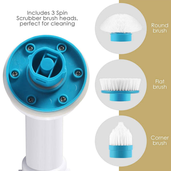 Electric Cordless Spin Scrubber Super Power Turbo Clean Brush Cleaning Brushes