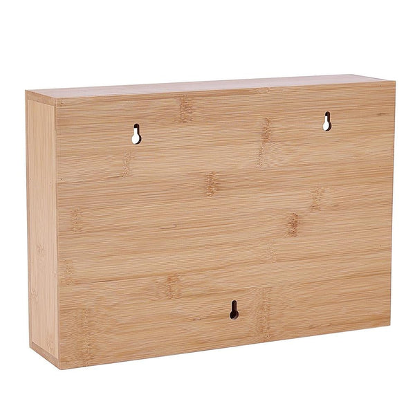 3 Grids Bamboo Food Wrap Dispenser Cutter Foil Cling Film Storage Holder Box Kitchen Cling Film Foil & Food Wraps