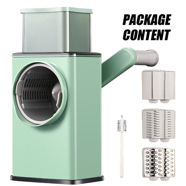 Kitchen Couture Vegetable Food Manual Rotary Drum Grater Chopper Slicer Fruit Cutter Choppers