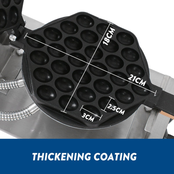 Commercial Electric Egg Puff Bubble Cake Waffle Maker Machine Nonstick Waffle Makers