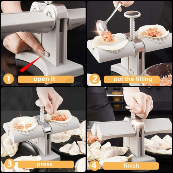 3Pcs Double Head Dumpling Mould Automatic Maker