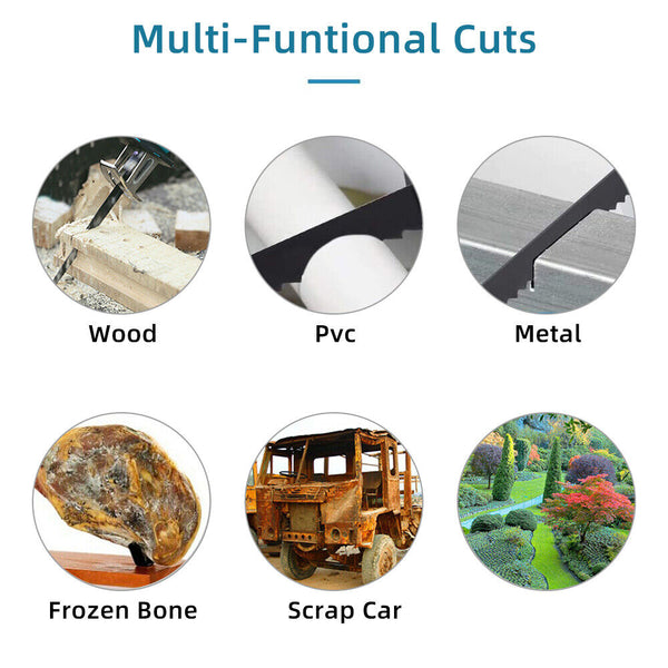 Blue Cordless Electric Reciprocating Saw Cutter With Blades Without Battery Reciprocating Saws