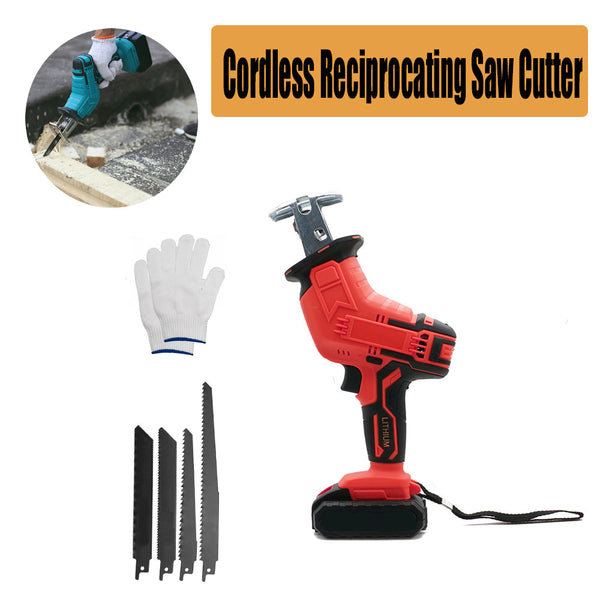 Red Cordless Electric Reciprocating Saw Cutter W+ Blades For Makita Battery Reciprocating Saws