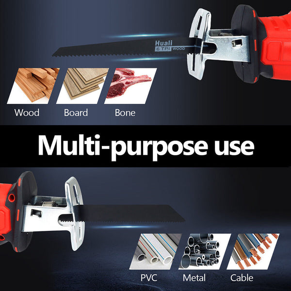 Red Cordless Electric Reciprocating Saw Cutter W+ Blades For Makita Battery Reciprocating Saws
