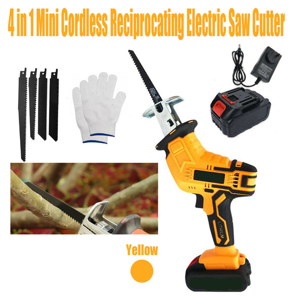 Yellow Cordless Electric Reciprocating Saw Cutter W+ Blades For Makita Battery Reciprocating Saws