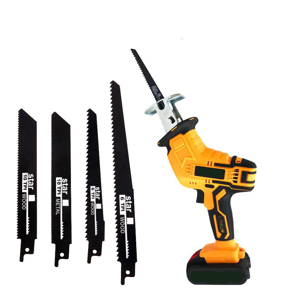 Yellow Cordless Electric Reciprocating Saw Cutter W+ Blades For Makita Battery Reciprocating Saws