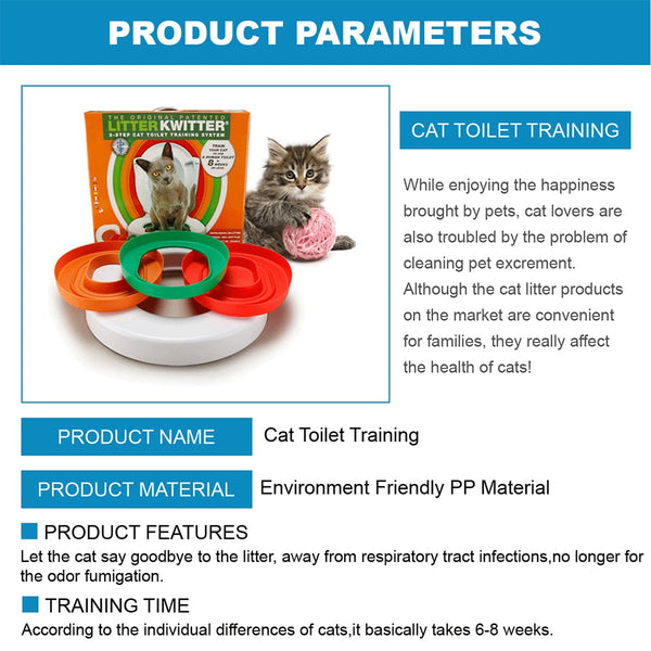 Cat Toilet Training System 3 Step Litter Kwitter Pet Dvd Instruction Litter Tray Accessories