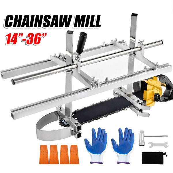 Chainsaw Mill For Saws 14" 36" Bar Furniture Making Wood Cutting Aluminum Steel Chainsaws