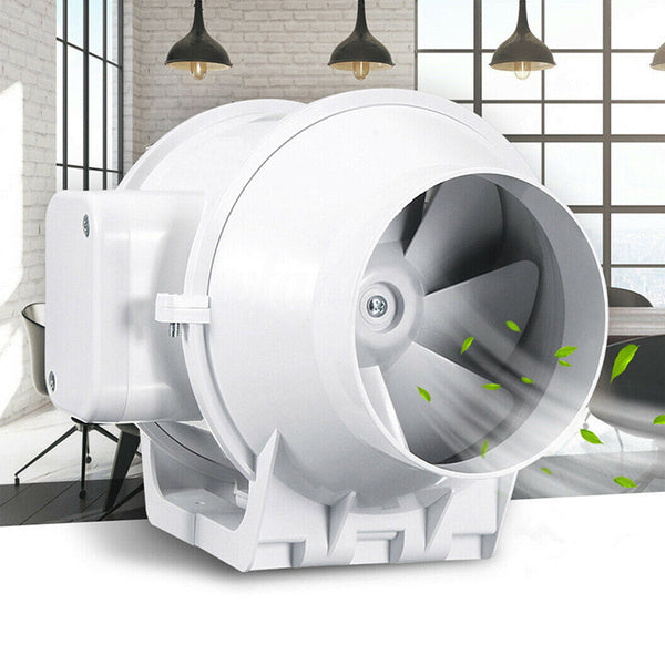 4'' Silent Extractor Fan Duct Hydroponic Inline Exhaust Vent Exhaust Fans & Ventilators