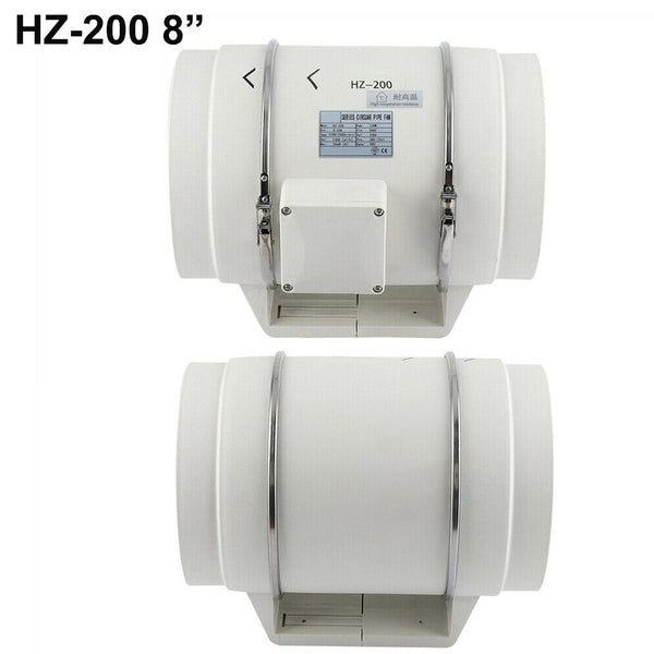 8" Inch Silent Extractor Fan Duct Hydroponic Inline Exhaust Vent Sealers & Sealing Machines