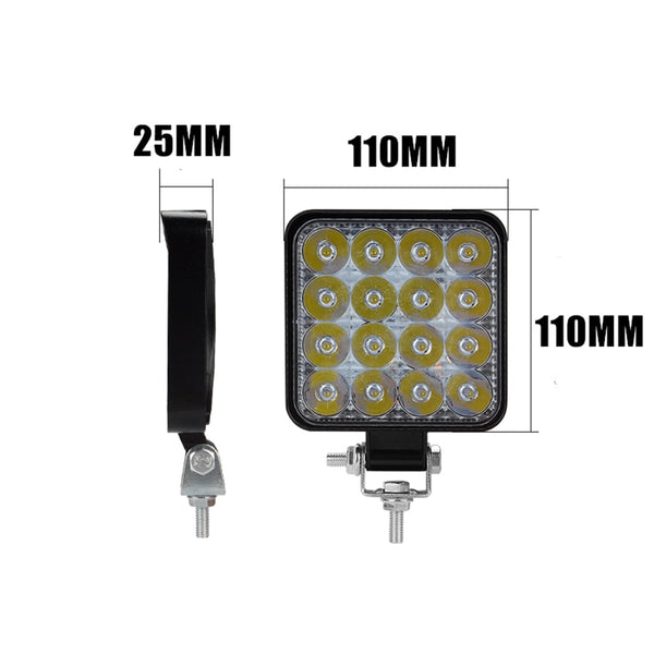 10Pcs 80W Cree Flood Led Work Lights 12V Boat Camping Square 4Inch Bar Torches & Work Lights