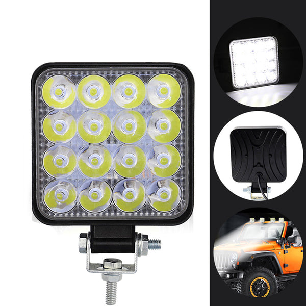 10Pcs 80W Cree Flood Led Work Lights 12V Boat Camping Square 4Inch Bar Torches & Work Lights