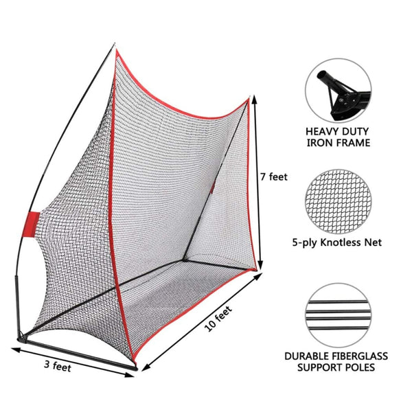 3M Huge Golf Practice Net Portable Hitting Swing Training Outdoor +Carry Bag Nets Cages & Mats