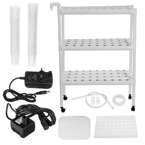 108 Plant Sites Hydroponic Grow Tool Kit Vegetable Garden System With Wheels
