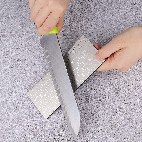Sharp 4Pcs Diamond Knife Sharpener Sharpening Stone Honeycomb Grind Kit