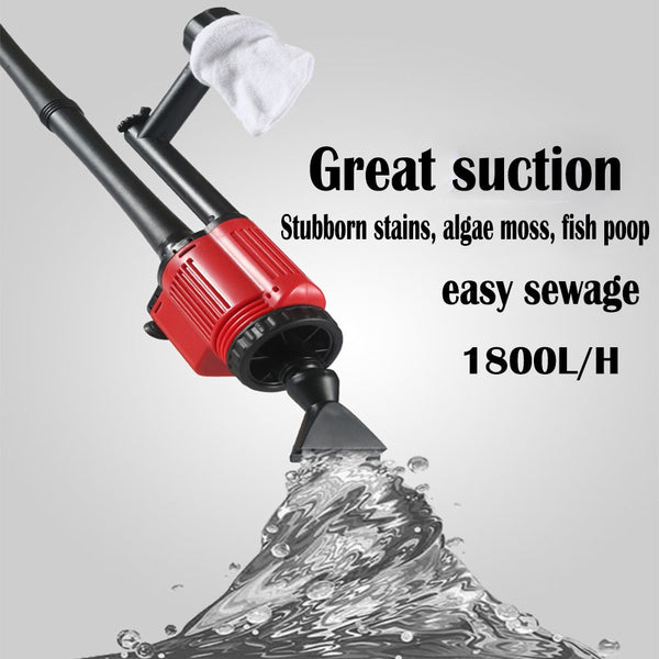 Aquarium Electric Siphon Pump Vacuum Cleaner Fish Tank Water Change Gravel Cleaning & Maintenance