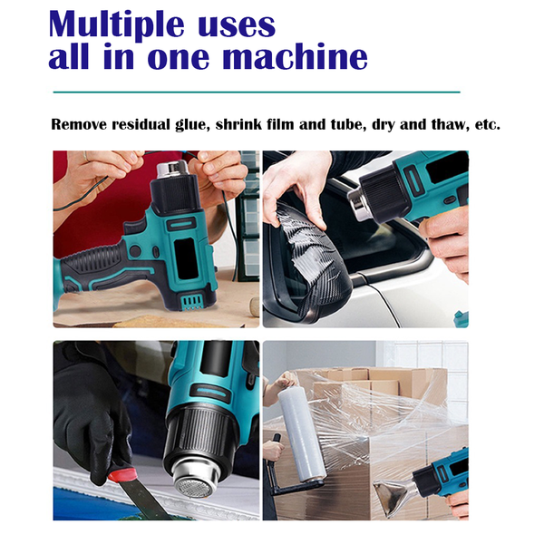 2000W Electric Hot Air Heat Gun With Nozzles Cordless Handheld For Makita 18V Au Heat Guns