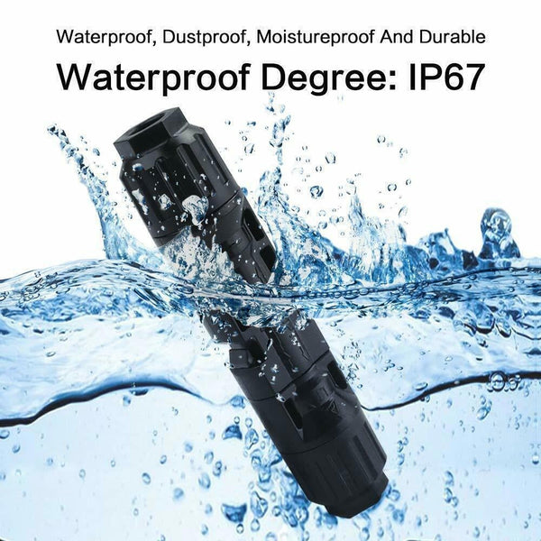 10 Pairs Solar Panel Connectors 30A Line Plug Socket Male & Female Ip67 Pv Cable Electrical Sockets