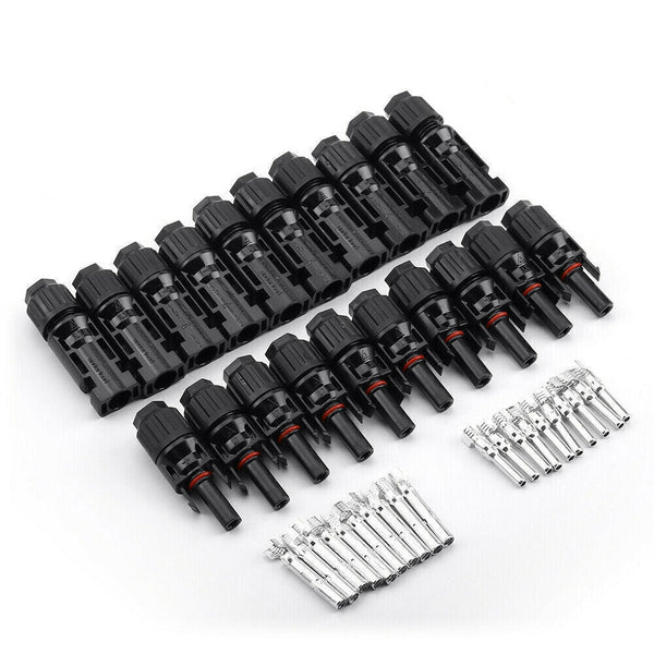 10 Pairs Solar Panel Connectors 30A Line Plug Socket Male & Female Ip67 Pv Cable Electrical Sockets