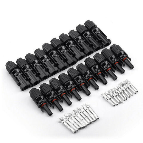 10 Pairs Solar Panel Connectors 30A Line Plug Socket Male & Female Ip67 Pv Cable Electrical Sockets