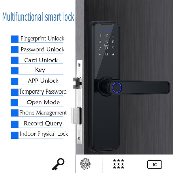 Digital Smart Door Lock Fingerprint App Key Card Password Electronic Home Table Cloths