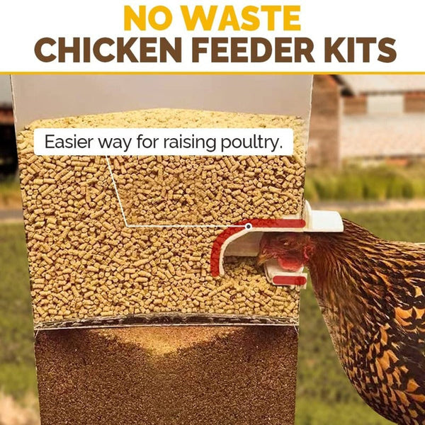 4 Port Chicken Feeder Poultry Diy Pvc Gravity Fed