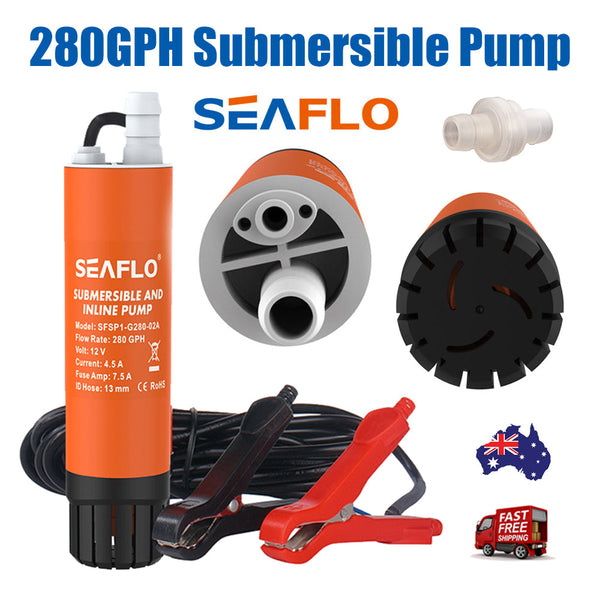 Submersible Pump 12V 280G/H Boat Inline Water Sfsp1 G280 02 Caravan Parts Accessories