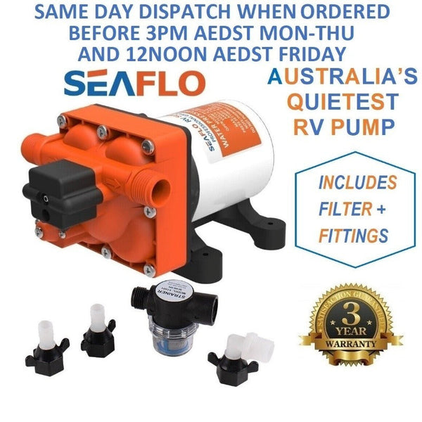 Seaflo 55Psi Pressure 12V Water Pump 11.3Lpm For Caravan Rv Boat Camper Trailer