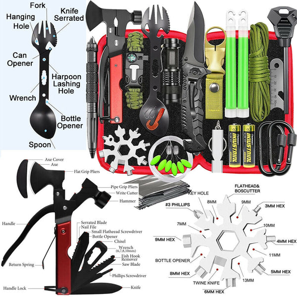 32 In 1 Emergency Survival Equipment Kit Camping Sos Tool Sports Tactical Hiking Other Emergency Equipment