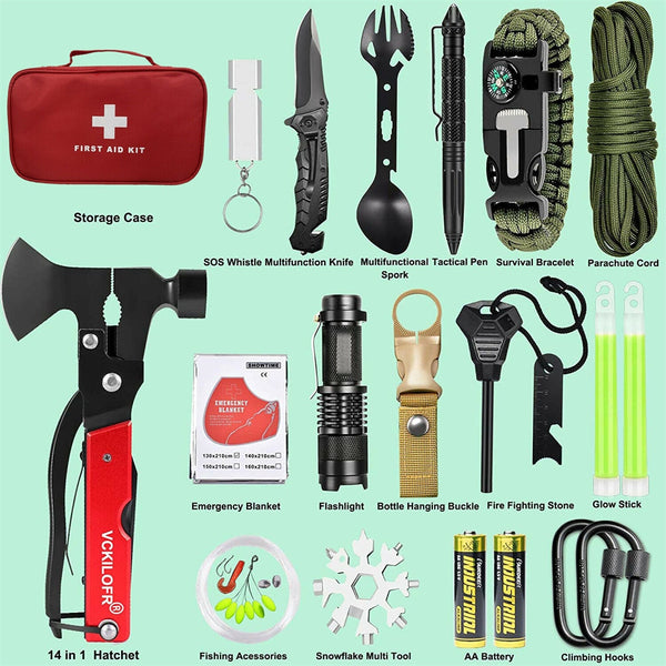 32 In 1 Emergency Survival Equipment Kit Camping Sos Tool Sports Tactical Hiking Other Emergency Equipment