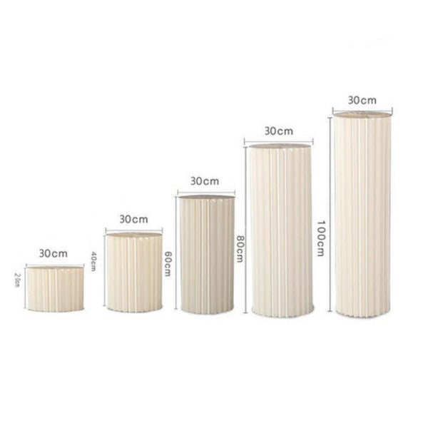5 Hard Carboard Display Stand Round Plinth Cylinder Pedestal Wedding Flower Venue Decorations