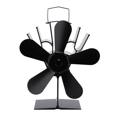 Wood Heater Fan Eco Powered Self-Powered Silent For Fireplace Stove Burner
