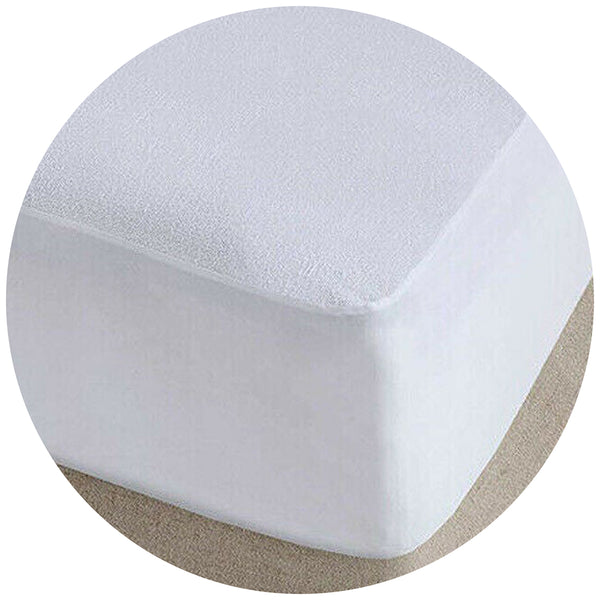 100% Terry Cotton Fitted Mattress Protector Waterproof Queen Mattress Toppers & Protectors