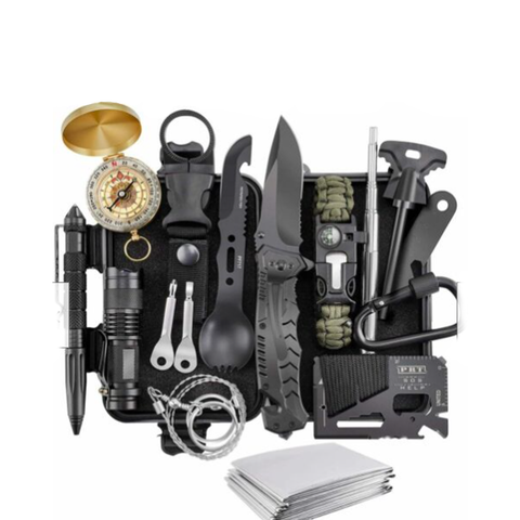 16In1 Sos Kit Outdoor Emergency Equipment Box For Camping Survival Gear Other Emergency Equipment