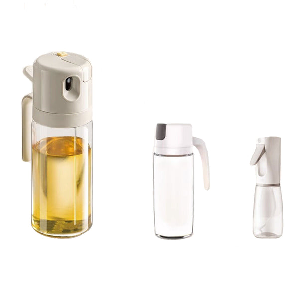 2 In 1 Oil Sprayer Dispenser Bottle Cooking Baking Bbq Kitchen Tools 550Ml Oil & Vinegar Dispensers