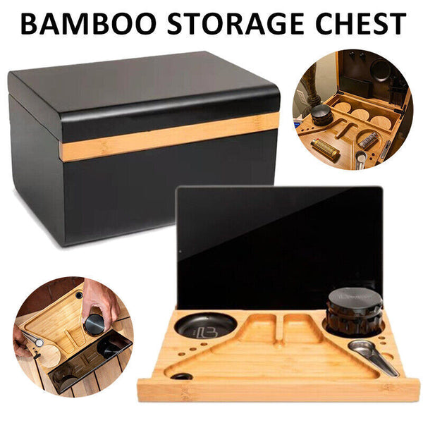 Storage Chest With Movable Tray Lockable Stash Box Rolling Gift Other Kitchen Storage