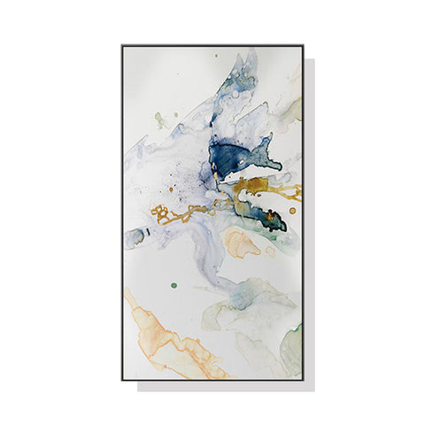 Artime 50Cmx100cm Abstract Watercolour Style Black Frame Canvas Wall Wall Art