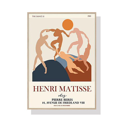 70Cmx100cm Dancing By Henri Matisse Wood Frame Canvas Wall Art