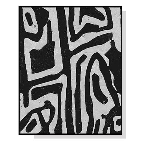 60Cmx90cm Abstract Black Artwork Frame Canvas Wall