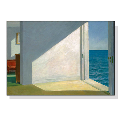 50Cmx70cm Room By The Sea Edward Hopper White Frame Canvas Wall Art