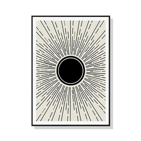 50Cmx70cm Sun Rise Art Black Frame Canvas Wall